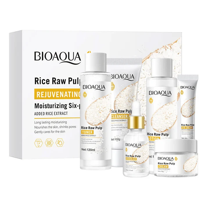 [BIOAQUA] Rice Raw Pulp Rejuvenating Moisturising Six-piece Suit