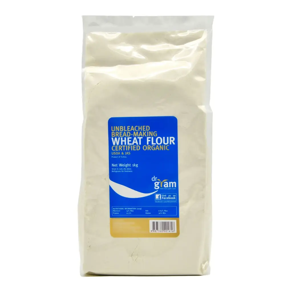 [DR GRAM] Organic Unbleached Bread Making Wheat Flour (1kg)