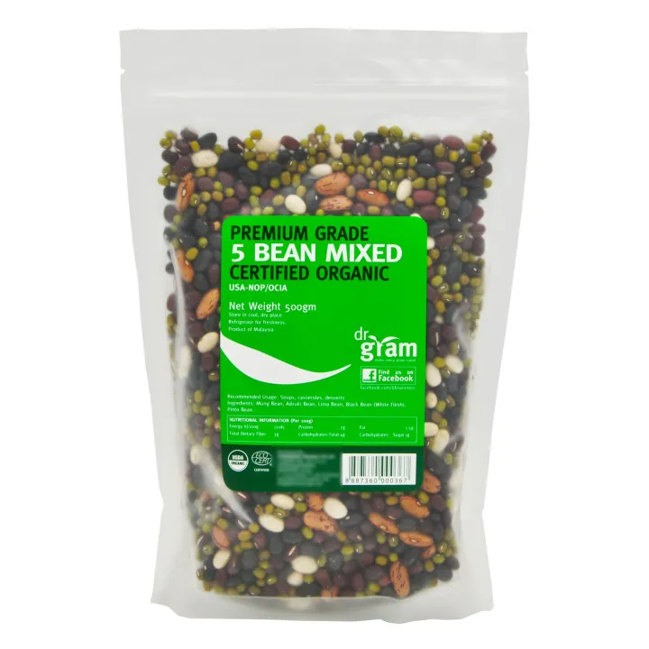 [DR GRAM] Organic Premium Grade 5 Bean Mixed (500g)