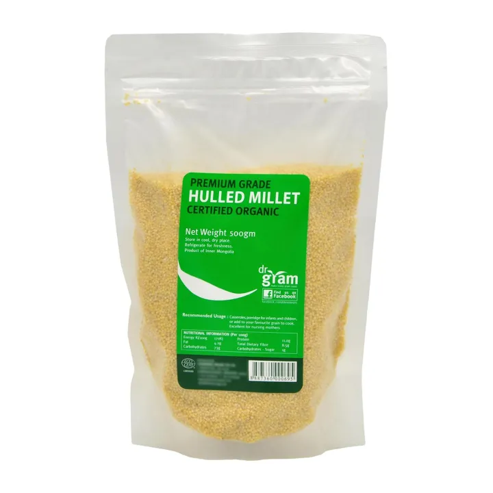 [DR GRAM] Organic Premium Grade Hulled Millet (500g)
