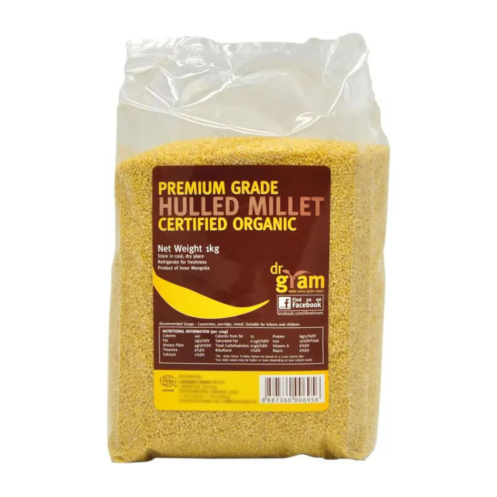 [DR GRAM] Organic Premium Grade Hulled Millet (1kg)