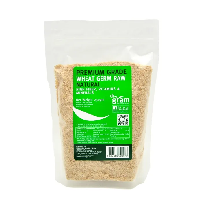 [DR GRAM] Premium Grade Wheat Germ Raw Natural High Fiber Vitamins & Minerals (250g)