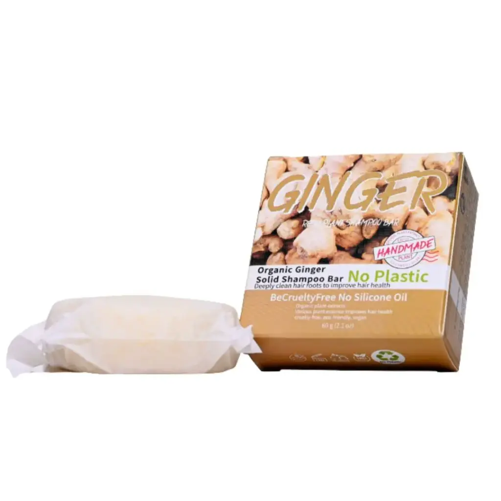 Organic Ginger Solid Shampoo Bar (60g)