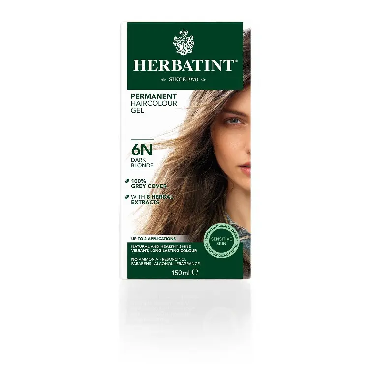 [HERBATINT] Permanent Hair Colour Gel 6N Dark Blonde (150ml)