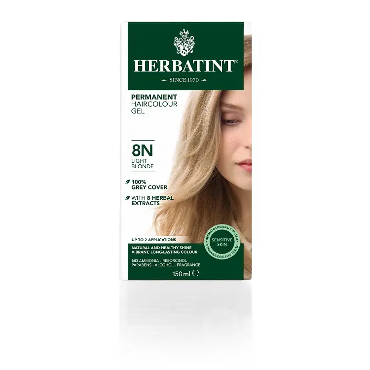 [HERBATINT] Permanent Haircolor Gel Light Blonde 8N