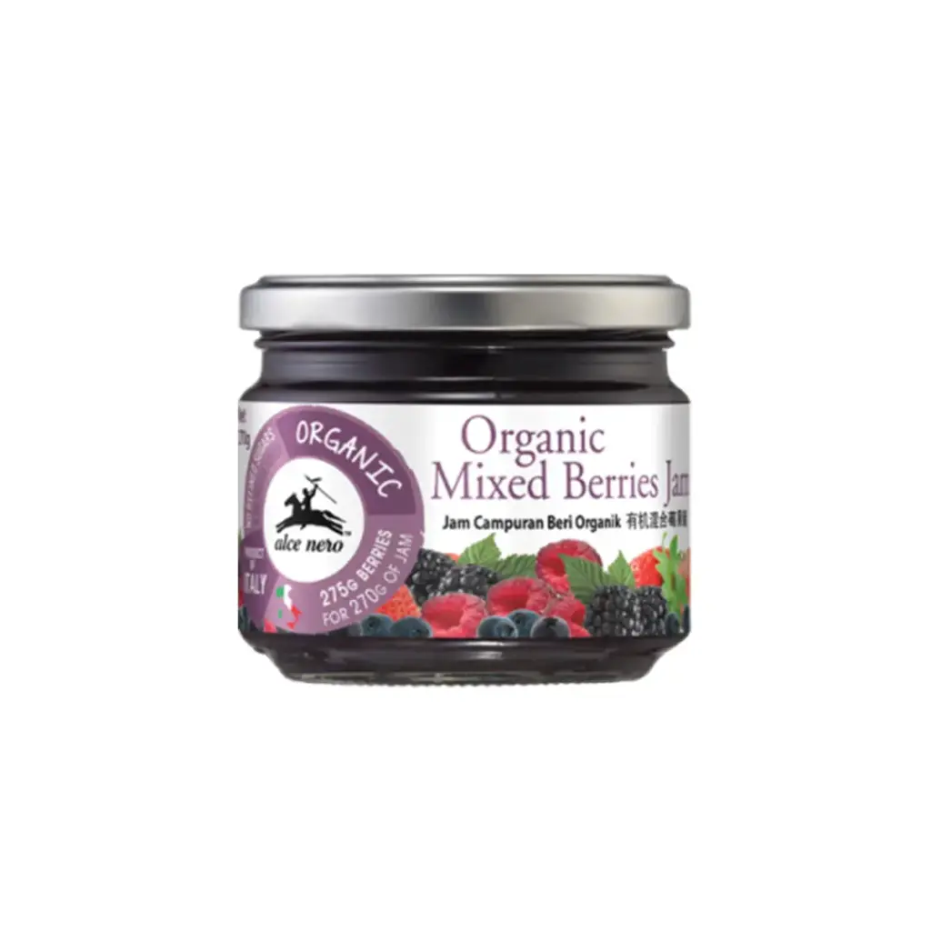 [ALCE NERO] Organic Mixed Berries Jam (270g)