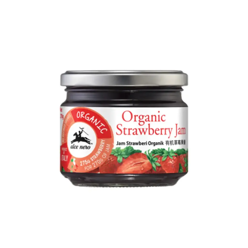 [ALCE NERO] Organic Strawberry Jam (270g)