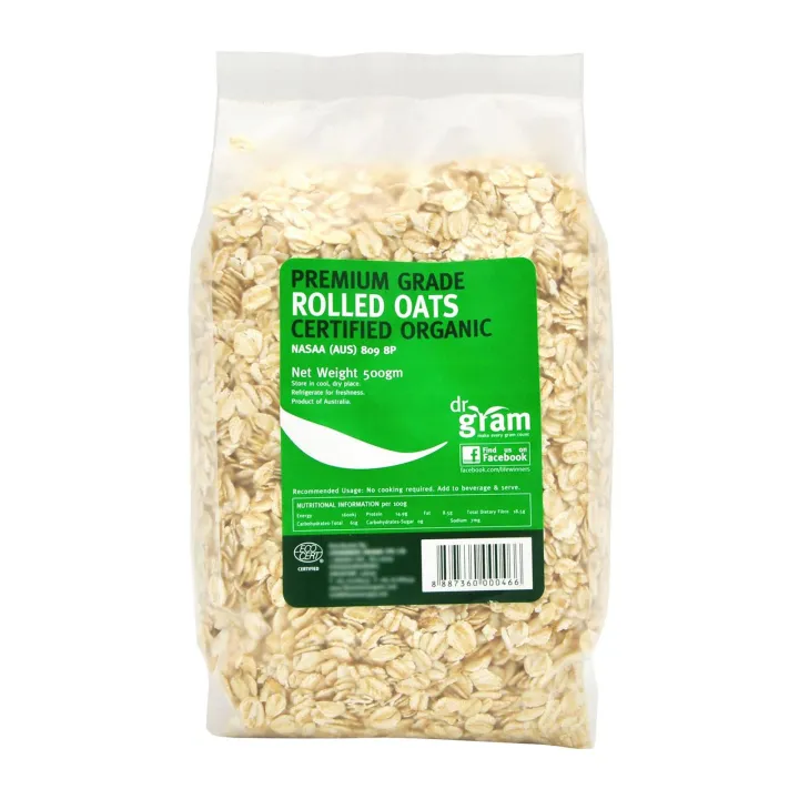 [DR GRAM] Organic Premium Grade Rolled Oats (500g)