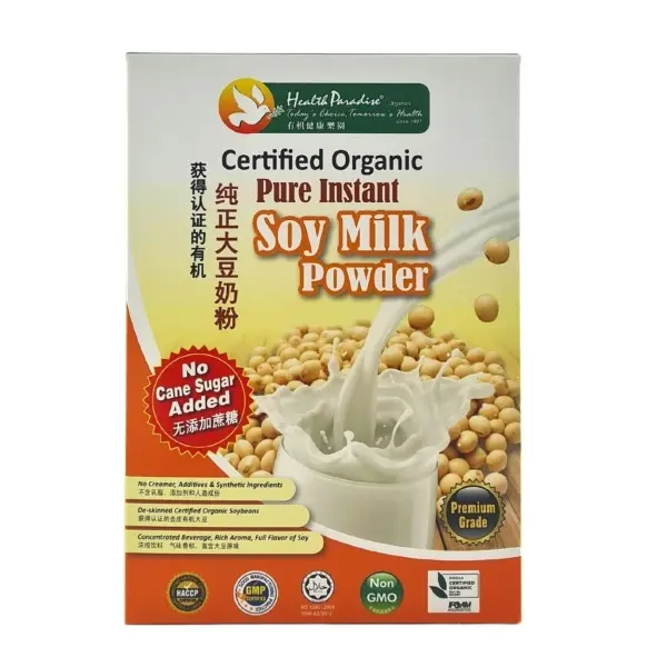 [HEALTH PARADISE] Organic Pure Instant Soy Milk Powder No Cane Sugar (500g)