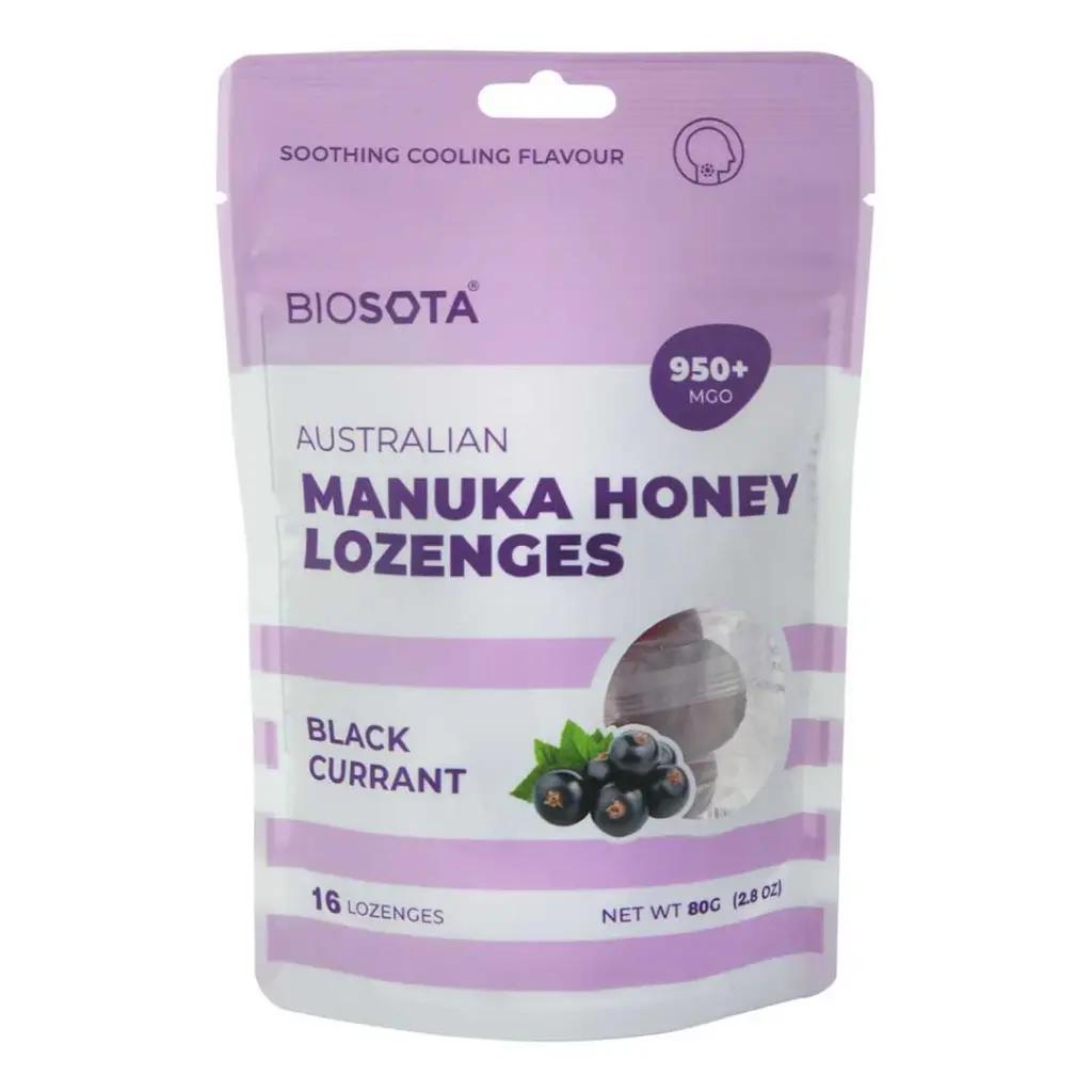 [BIOSOTA] Manuka Honey Lozenges Black Current (16 pcs)
