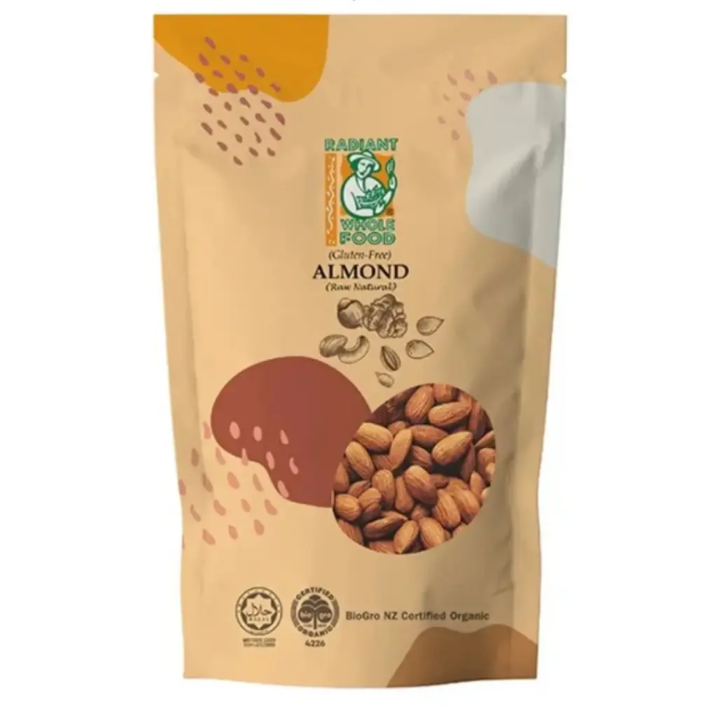 [RADIANT WHOLE FOOD] Natural Almond (Gluten Free) (200g)
