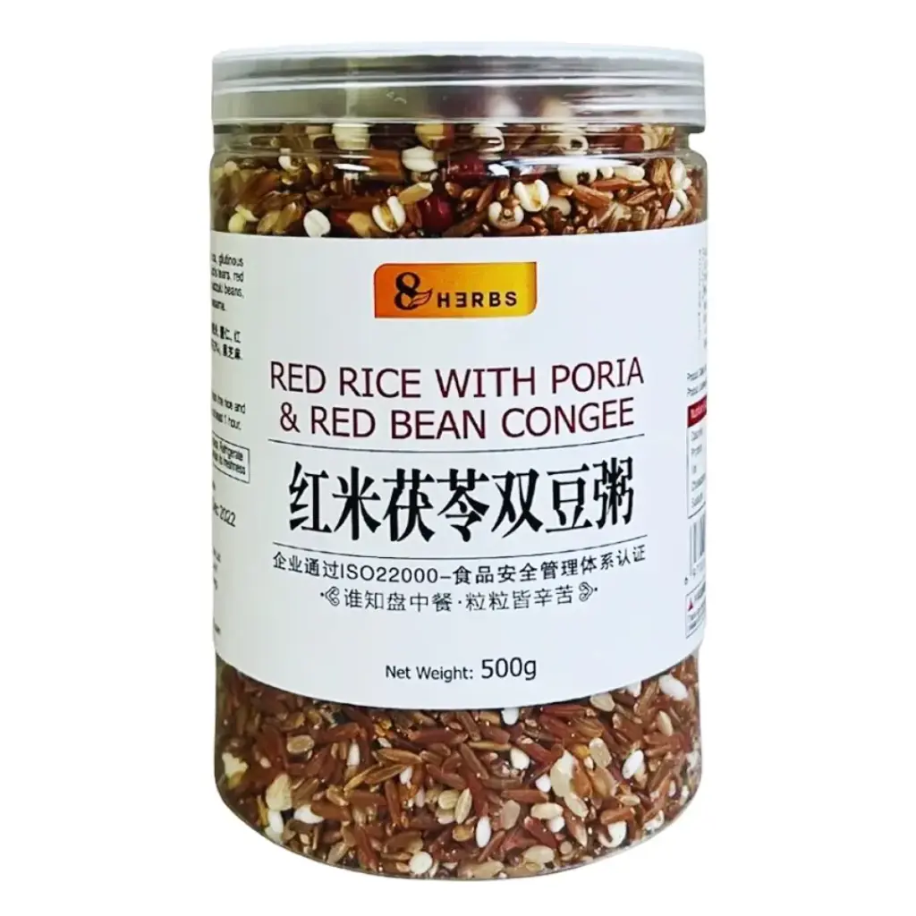 [8 HERBS] Red Rice With Poria And Red Bean Congee (500g)