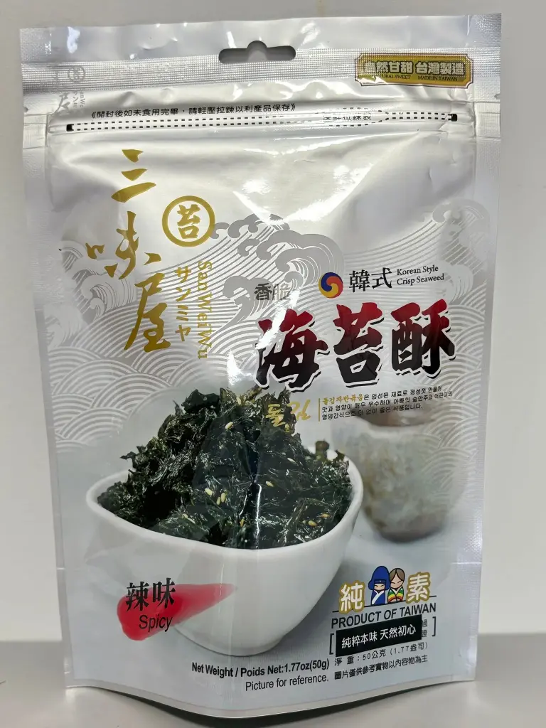[SAN WEI WU] Korean Style Crispy Seaweed (Spicy) (50g)