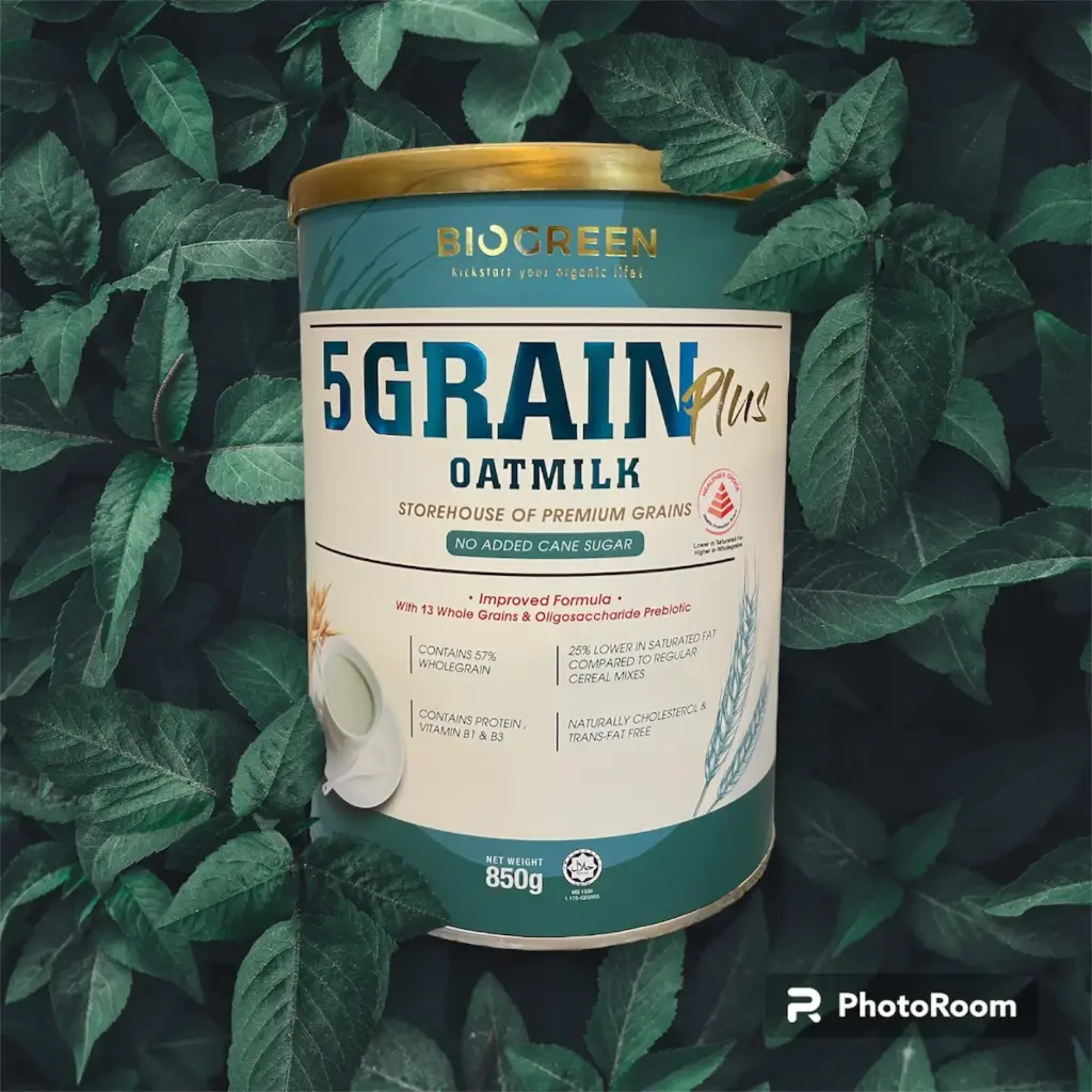 [BIOGREEN] 5 Grain Plus Oatmilk Energy No Cane Sugar (850g)