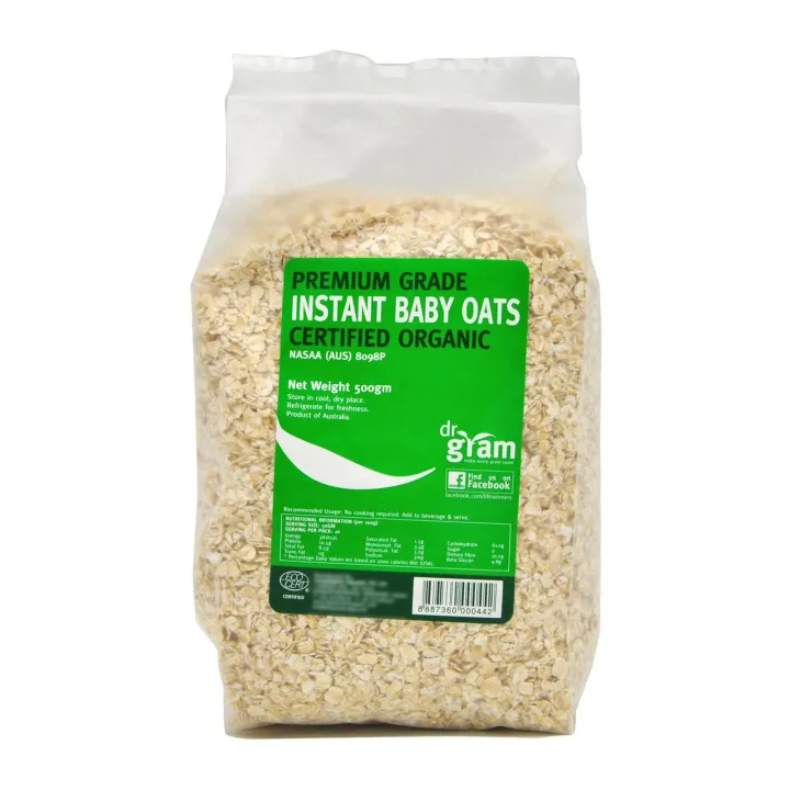 [DR GRAM] Organic Premium Grade Instant Baby Oats (500g)