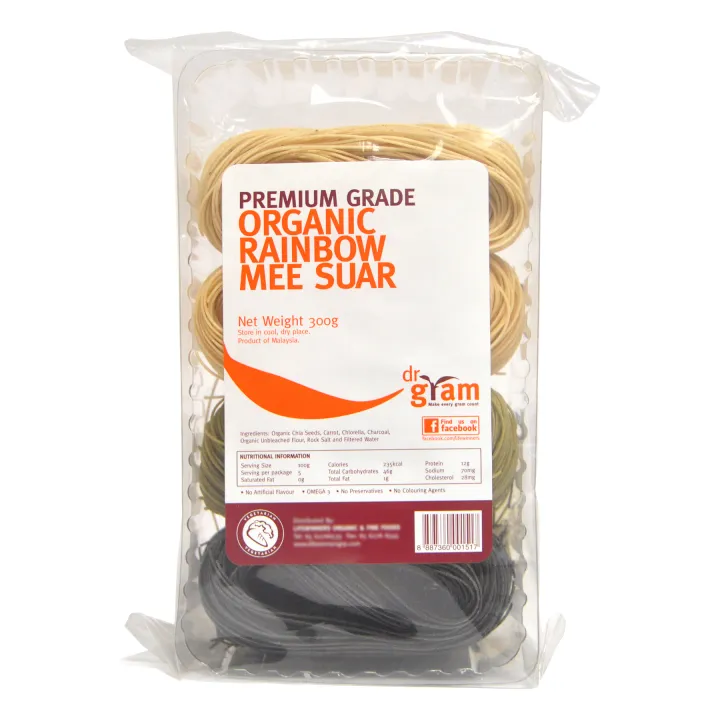 [DR GRAM] Premium Grade Organic Rainbow Mee Sua (300g)