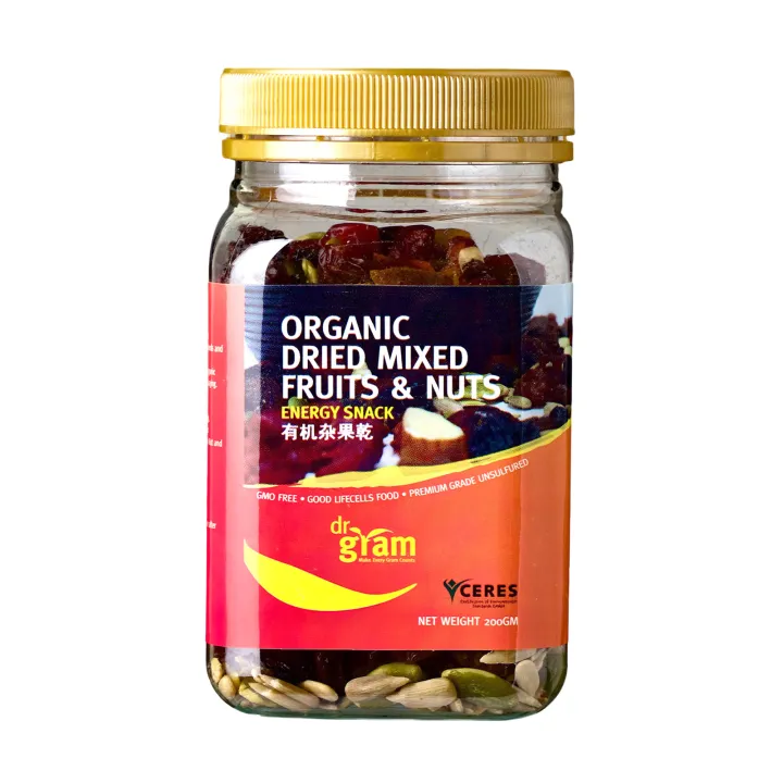 [DR GRAM] Organic Dried Mixed Fruits & Nuts (200g)