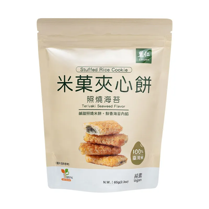 [LEEZEN] Stuffed Rice Cookie Teriyaki Seaweed Flavor (65g)
