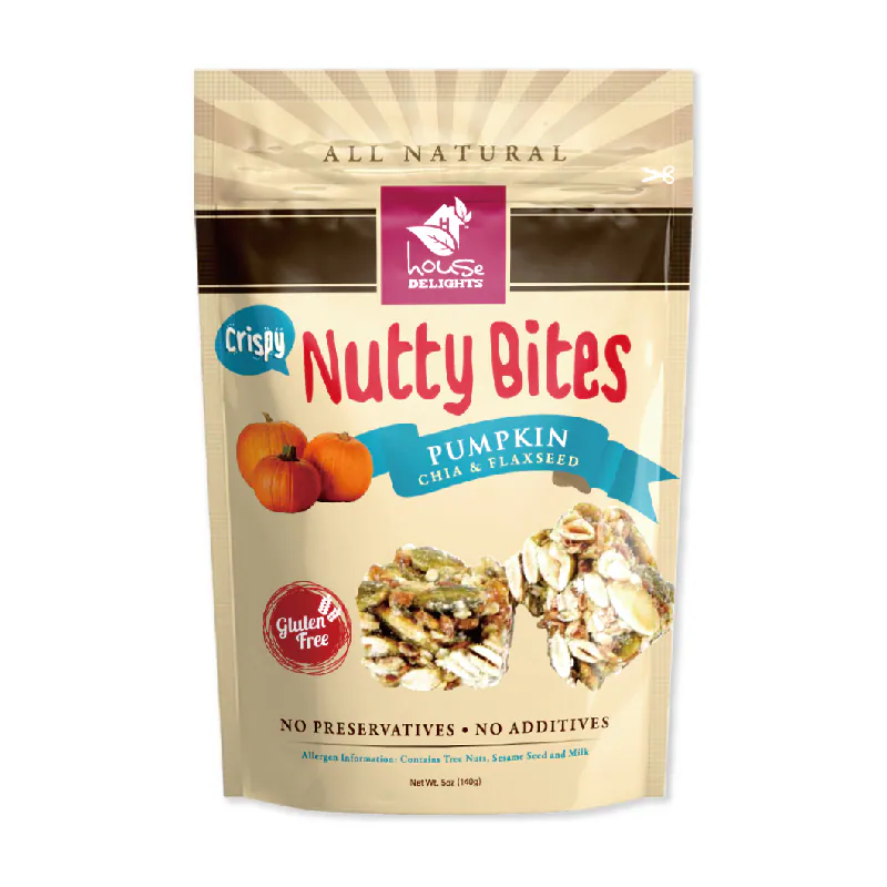 [HOUSE DELIGHT] Crispy Nutty Bites Pumpkin Chia & Flaxseed (140g)