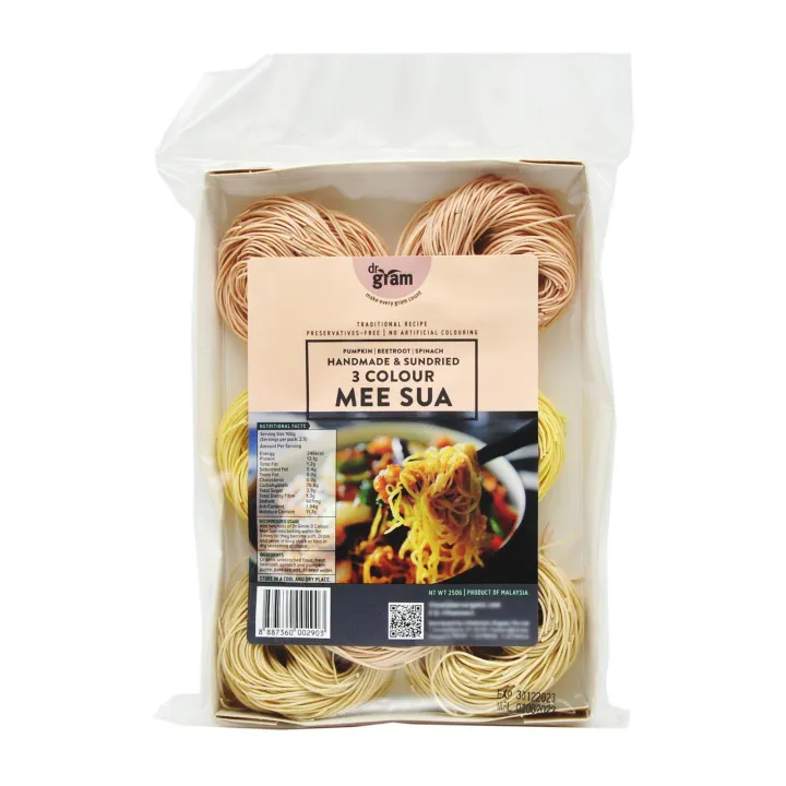 [DR GRAM] Handmade & Sundried 3 Colour Mee Sua (250g)