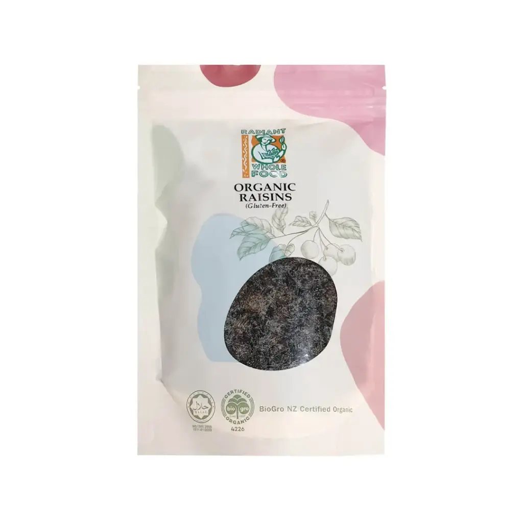 [RADIANT WHOLE FOOD] Organic Raisins (250g)