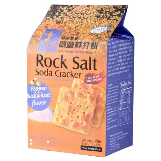 [SNC-BIS-380G-1006] [ZHENG-ZHE] Rock Salt Soda Cracker (Pepper, Buckwheat and Flax Seed)(380g)