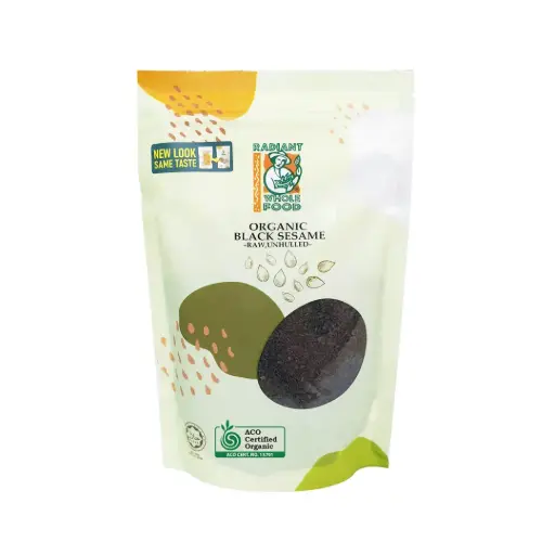 [PAN-GRN-200G-807] [RADIANT WHOLE FOOD] Organic Black Sesame Raw Unhulled (200g)