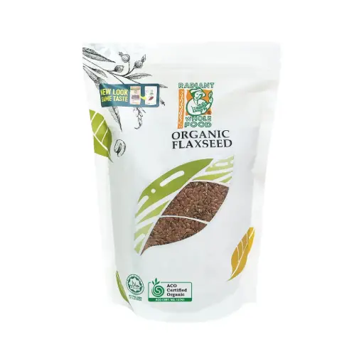 [PAN-GRN-500G-808] [RADIANT WHOLE FOOD] Organic Flaxseed (500g)