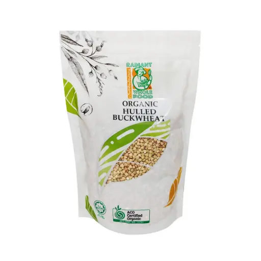 [PAN-GRN-500G-810] [RADIANT WHOLE FOOD] Organic Hulled Buckwheat (500g)