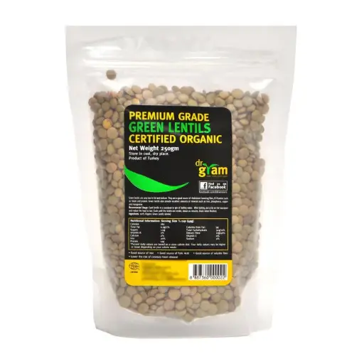 [DR GRAM] Organic Premium Grade Green Lentils (250g)