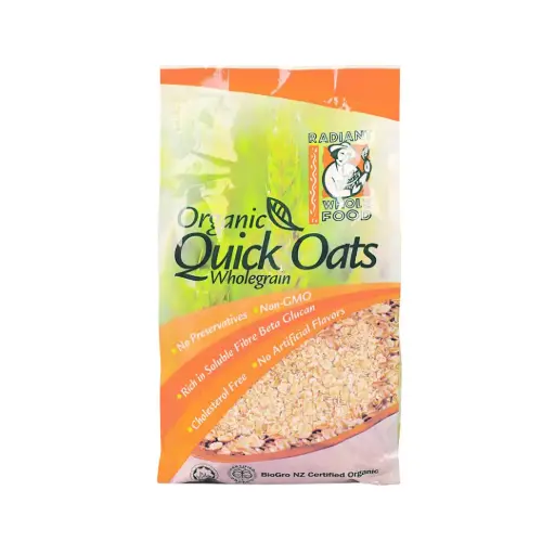 [PAN-GRN-500G-815] [RADIANT WHOLE FOOD] Organic Quick Oat (500g)