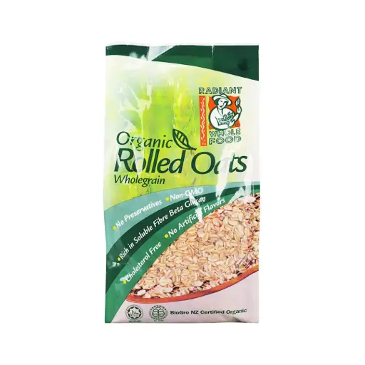 [PAN-GRN-500G-816] [RADIANT WHOLE FOOD] Organic Rolled Oats (500g)
