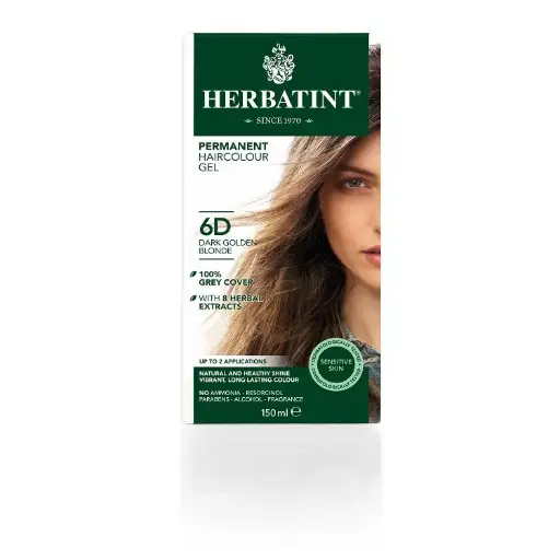 [BPC-HRC-GDIS-150ML-122] [HERBATINT] Permanent Hair Colour Gel 6D Dark Golden Blonde (150ml)