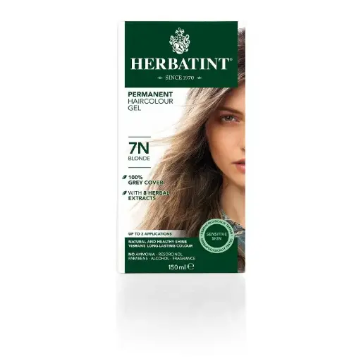 [BPC-HRC-GDIS-150ML-125] [HERBATINT] Permanent Hair Colour Gel 7N Blonde (150ml)