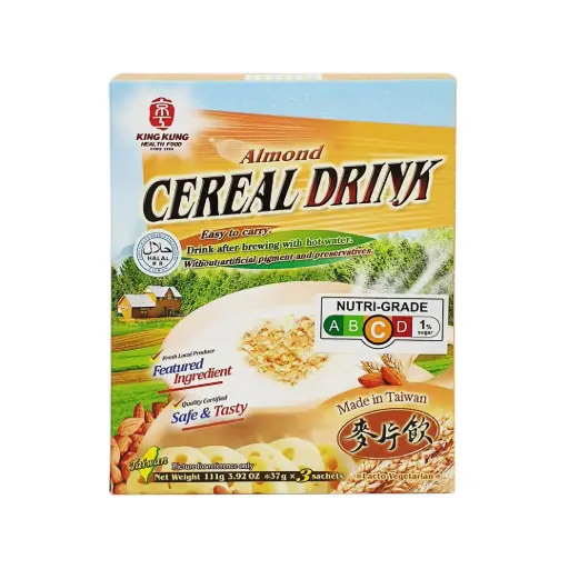 [BEV-NTR-37GX3-1338] [KING KUNG] Almond Cereal Drink (37g x 3 pkt)