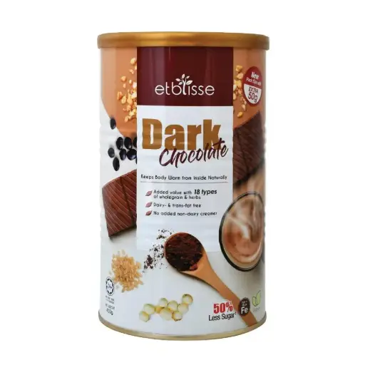 [ETBLISSE] Dark Chocolate Drink 50% Less Sugar (450g)