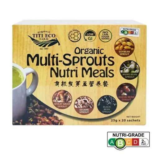 [BEV-NTR-25GX20-1378] [TITI ECO FARM] Organic Multi-Sprouts Nutri Meals (25g x 20 sachets)