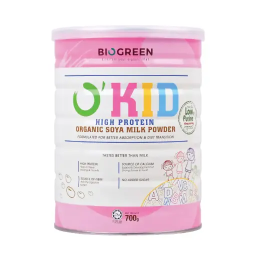 [BIOGREEN] O'Kid High Protein Organic Soya Milk Powder (700g)