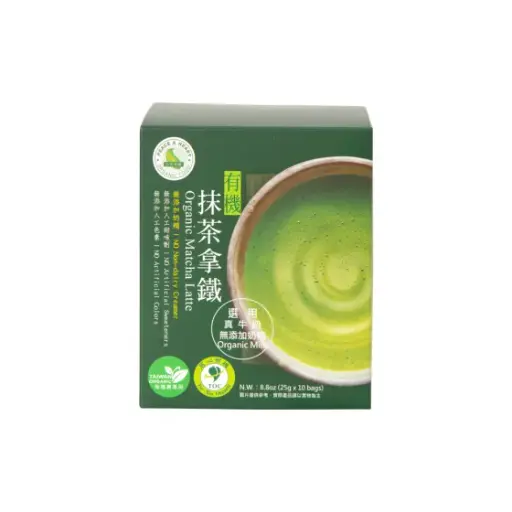 [BEV-NTR-250GX10-1356] [LEEZEN] Organic Matcha Latte (25g x 10 pkt)