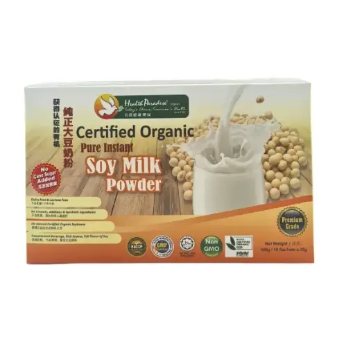 [HEALTH PARADISE] Organic Pure Instant Soy Milk Powder No Cane Sugar (25g x 18)