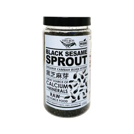 [BEV-NTR-250G-1379] [TITI ECO FARM] Organic Black Sesame Sprout (250g)