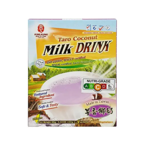 [BEV-NTR-22GX3-1345] [KING KUNG] Taro Coconut Milk Drink (22g x 3 sac)