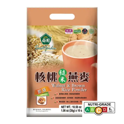 [BEV-NTR-30GX10-1376] [SWEET GARDEN] Walnut & Brown Rice Powder (30g x 10 sac)