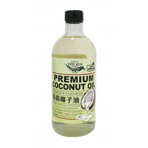 [PAN-OIL-460ML-884] [TITI ECO FARM] Premium Coconut Oil (460ml)