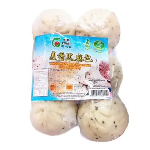 [FRZ-FPD-500G-302] [KIM POINT] Wholemeal Black Sesame Red Bean Bun (500g)
