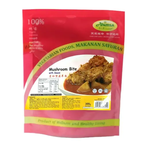 [FRZ-PLT-300G-383] [AHIMSA] Mushroom Bite With Sauce (300g)