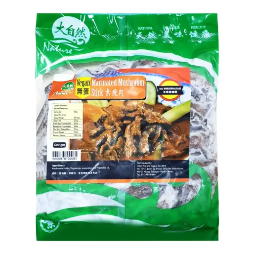 [FRZ-PLT-500G-426] [MIAO MIAO] Vegan Marinated Mushroom Stick (500g)