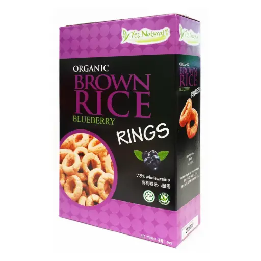 [SNC-SNK-20GX2-1194] [YES NATURAL] Organic Brown Rice Ring Blueberry (20g x 2 pkt)