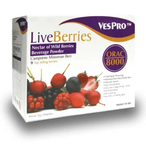 [VESPRO] Liveberries Nectar Of Wild Berries Beverage Powder (4g x 20)