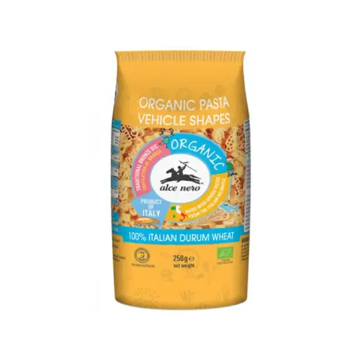 [ALCE NERO] Organic Pasta Vehicle Shapes 100% Italian Durum Wheat (250g)